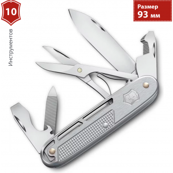 Нож перочинный VICTORINOX SYNERGY X ALOX (0.8226.26) 93мм серебристый